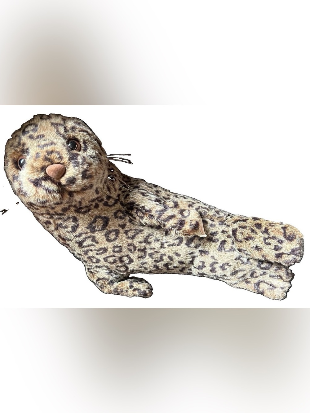 Vtg 2002 K & M International Leopard Seal Plush Stuffed Animal